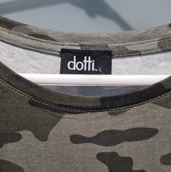 DOTTI Camo T-Shirt Dress | Size L - Picture 3 of 3
